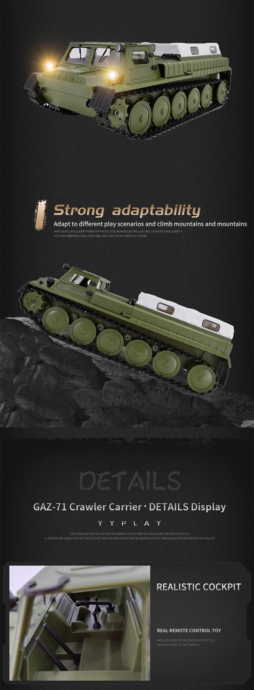 RC Tank Crawler Tracked RC Car