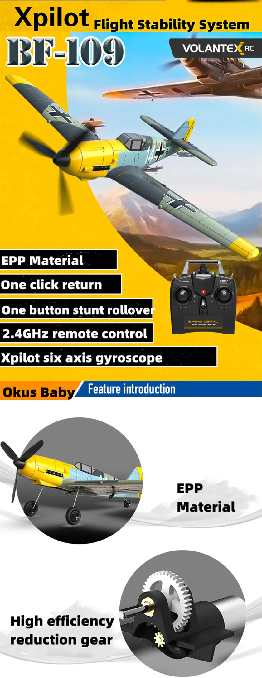 Volantex BF109 RC Plane