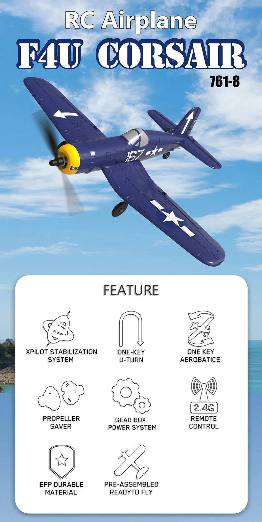 Volantex Mini F4U RC Plane