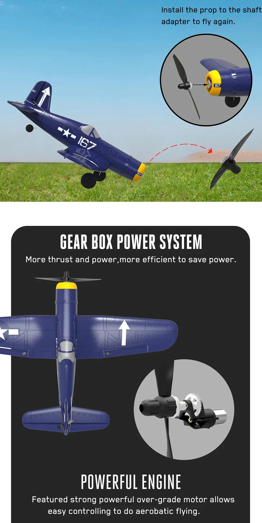 Volantex Mini F4U RC Plane