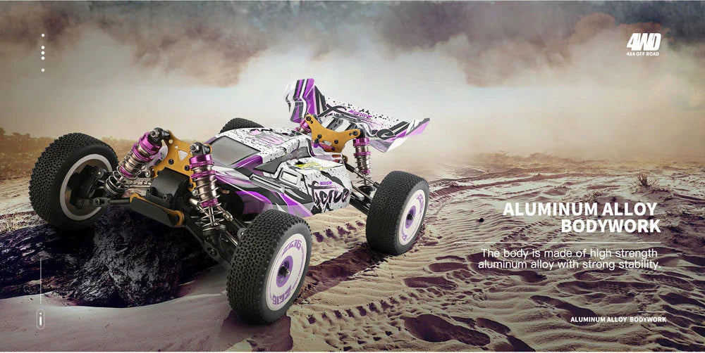 WLtoys 124019 RC Car High Speed 60km/h 4WD 1:12 Metal Chassis 550 Brushed Motor Off-Road Climbing Drift Car Toys