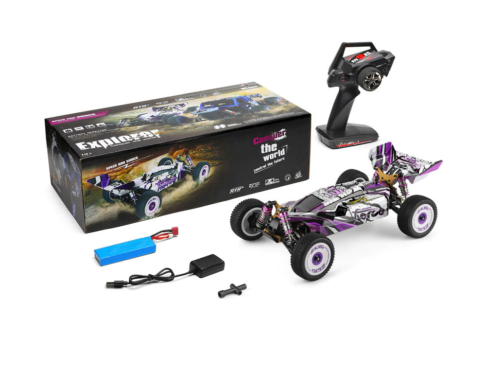 WLtoys 124019 RC Car High Speed 60km/h 4WD 1:12 Metal Chassis 550 Brushed Motor Off-Road Climbing Drift Car Toys