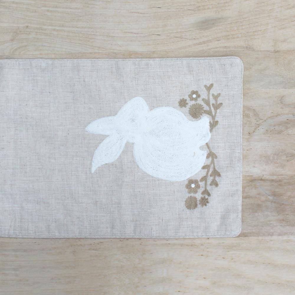 The Royal Standard Floral Bunny Embroidered Runner