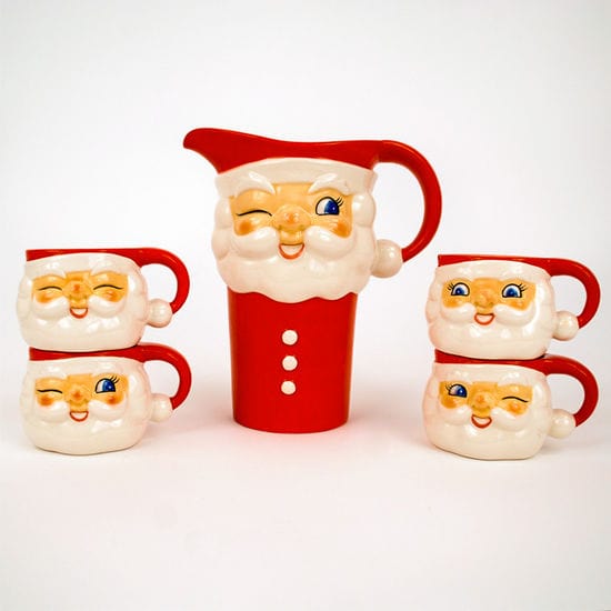 180 Degrees Santa Pitcher & Mugs Set