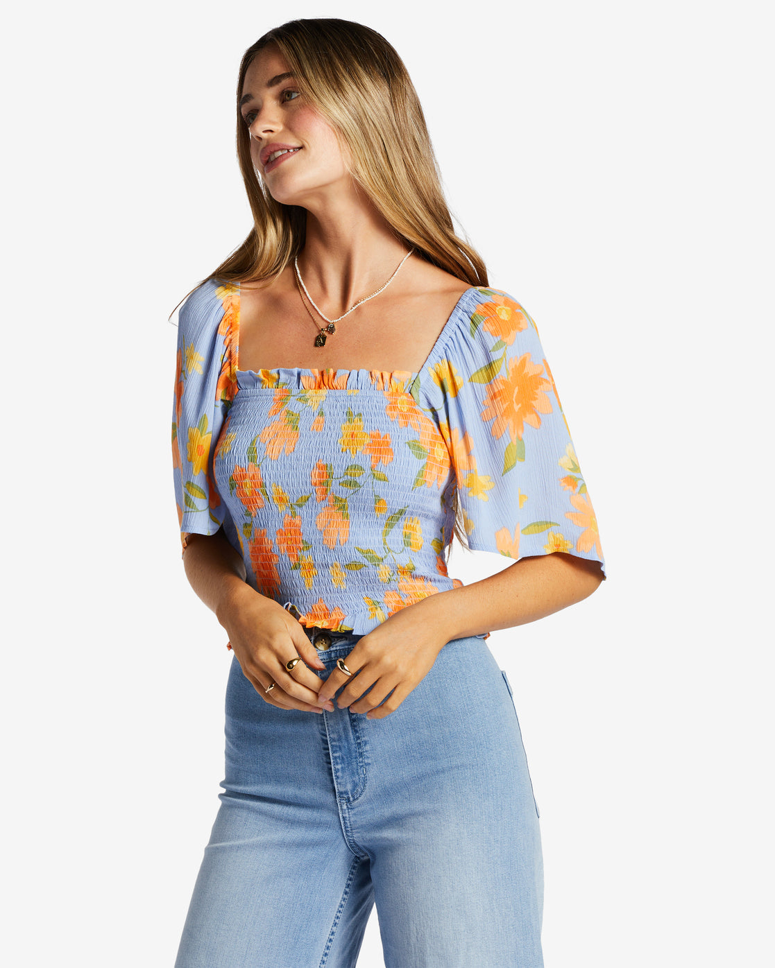 Golden Daze Crop Top - Outta The Blue