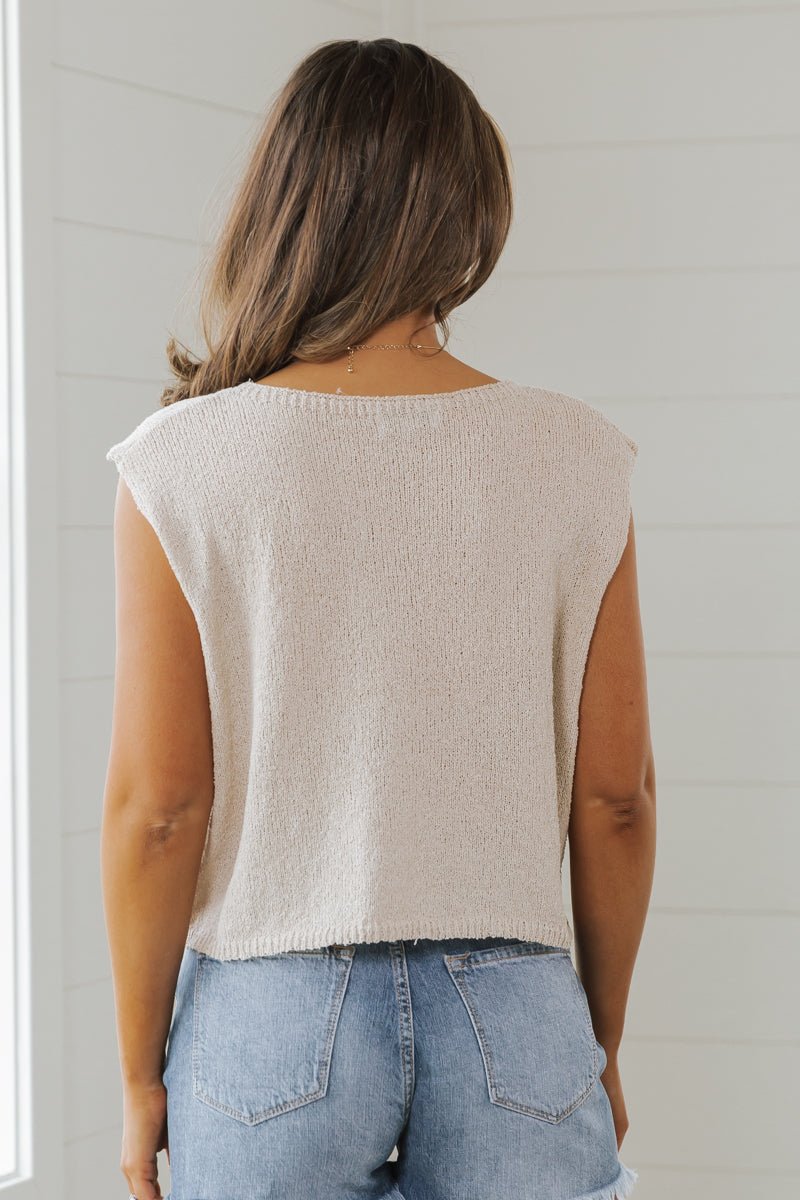 Beige Essential Short Sleeve Sweater | Pre Order