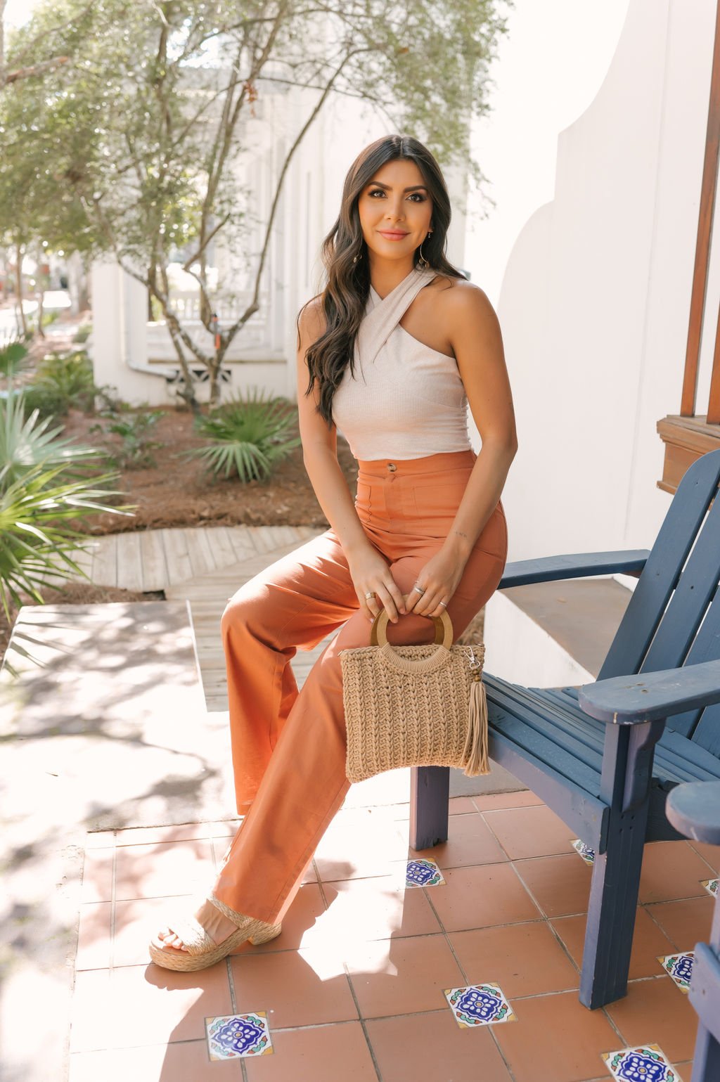 Clay High Waisted Linen Pants