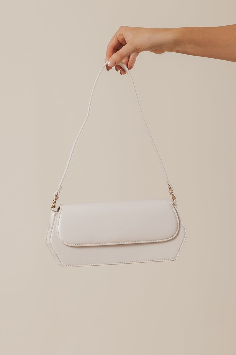 Cream Judith Vegan Leather Hobo Bag