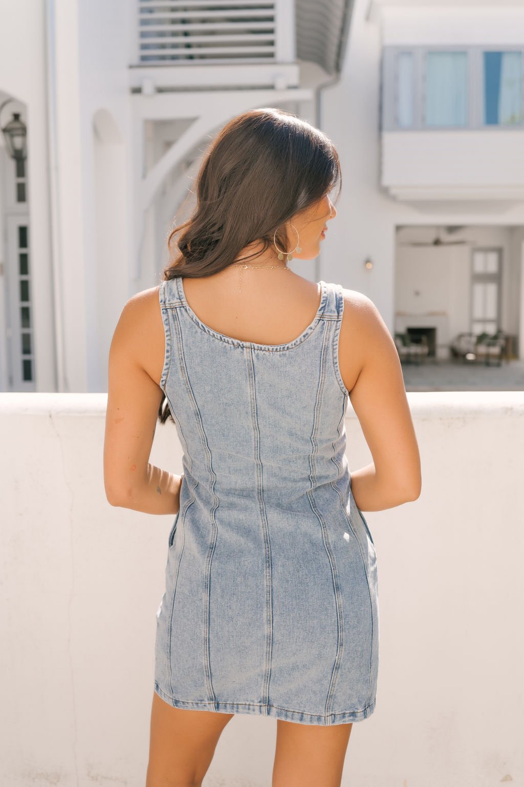 Denim Button Down Mini Dress