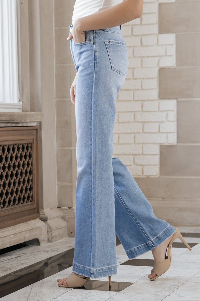 Light Wash High Rise Flare Jeans