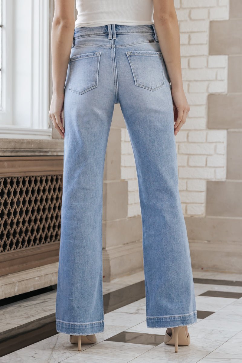 Light Wash High Rise Flare Jeans