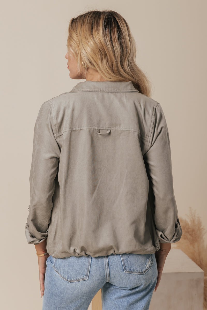 Sage Peach Skin Jacket