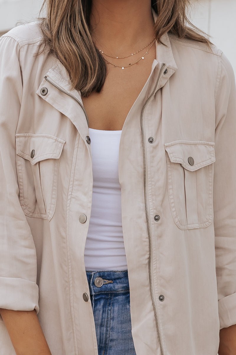 Utility Peach Skin Jacket | Pre Order