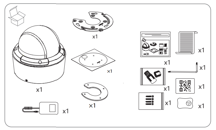 PTZ425DB-AT Packing List