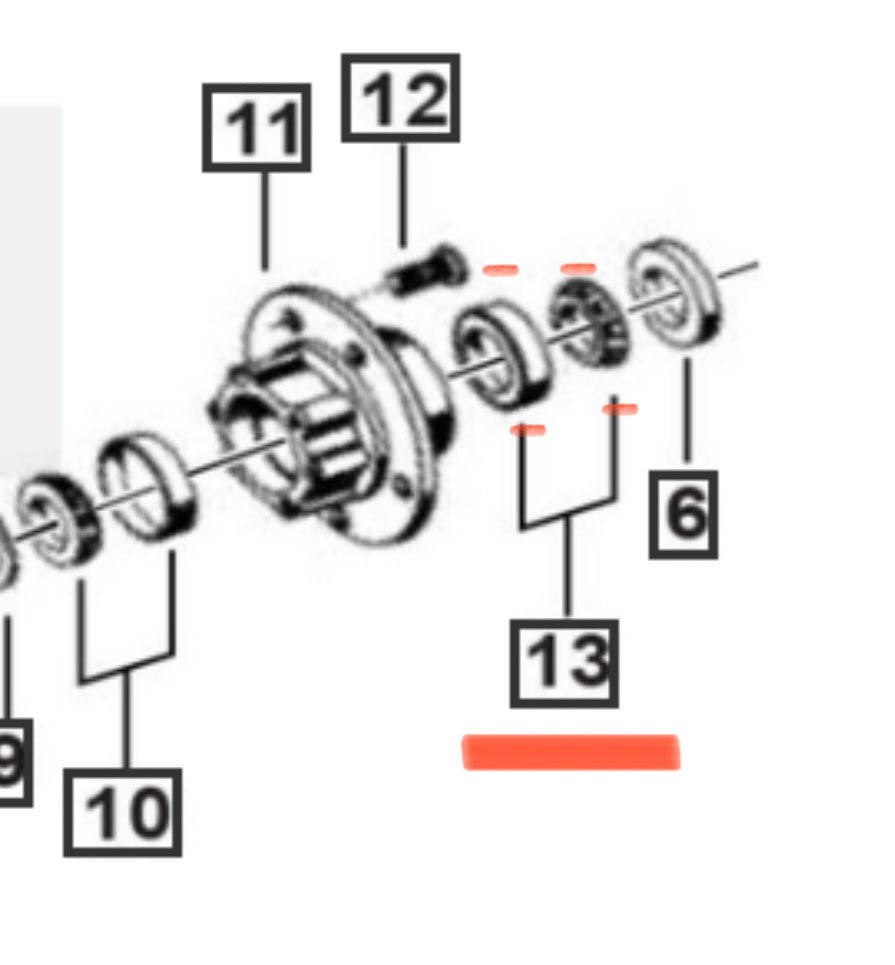 Roxor Inner Wheel/Hub Bearing