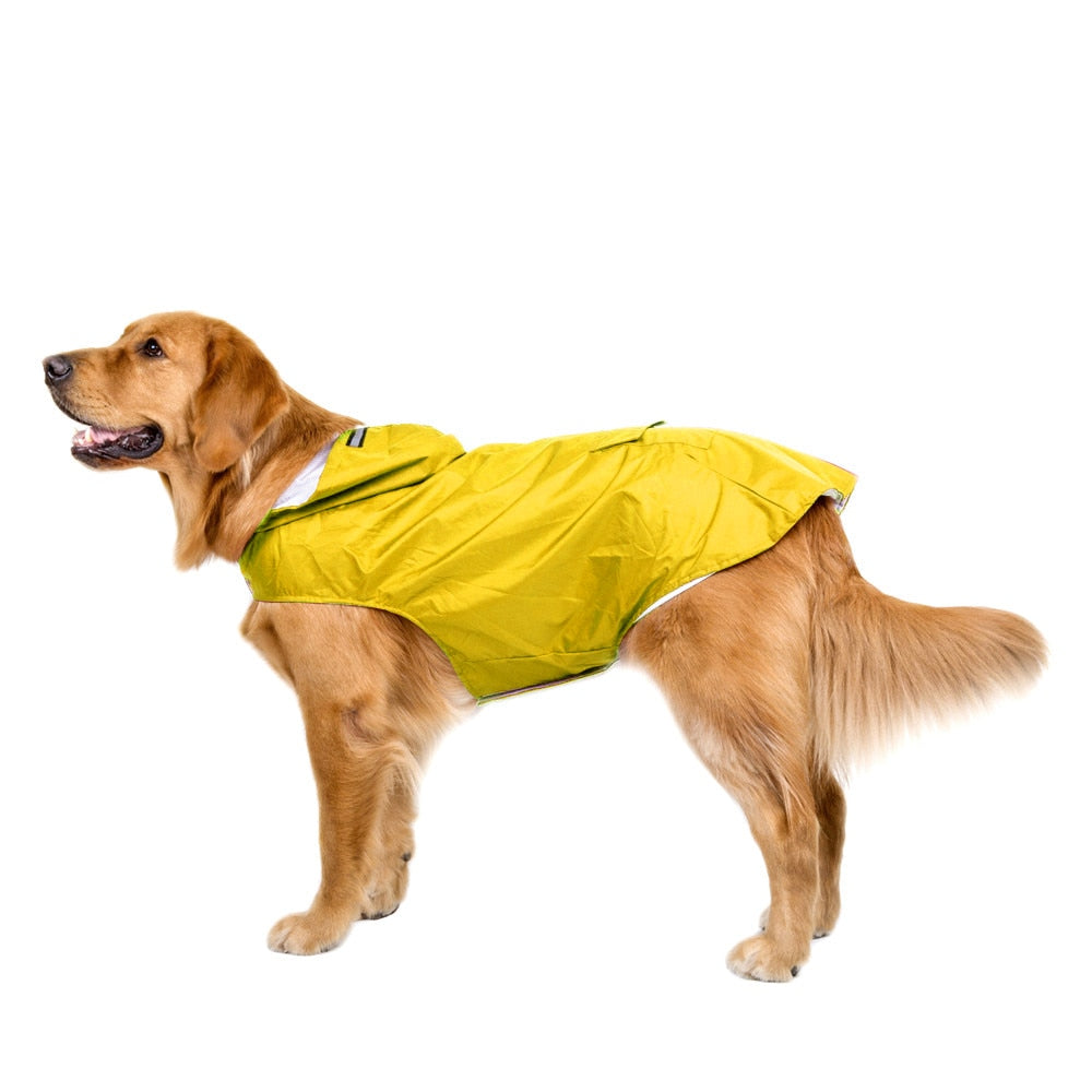 Dog Raincoat Waterproof Large Dogs Reflective poncho