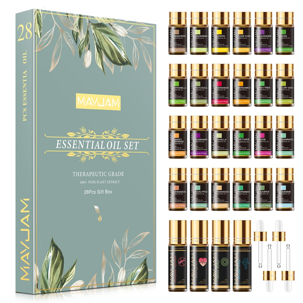 28pcs Pure Natural Essential Oils Gift Set