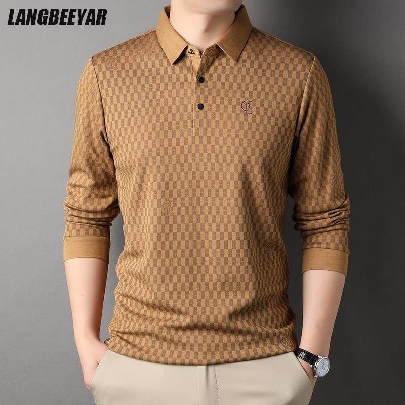 Top Grade Wool Luxury Mens Designer Polo Shirt
