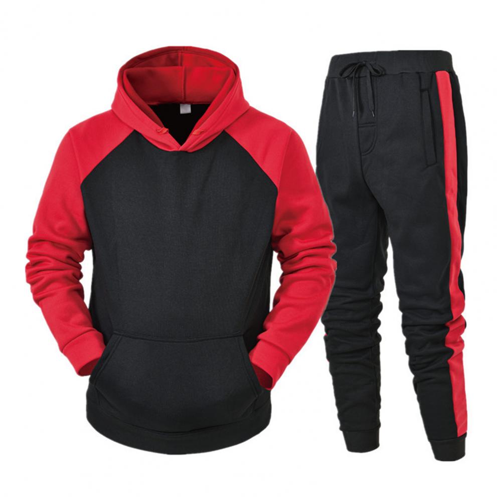 Sporty Outfit 2Pcs/Set Trendy Elastic Waistband Pockets Hooded