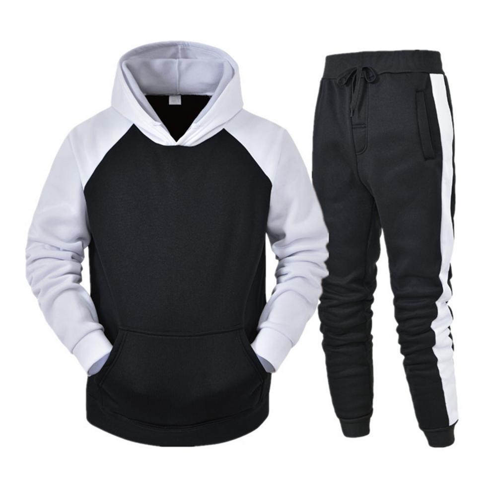 Sporty Outfit 2Pcs/Set Trendy Elastic Waistband Pockets Hooded