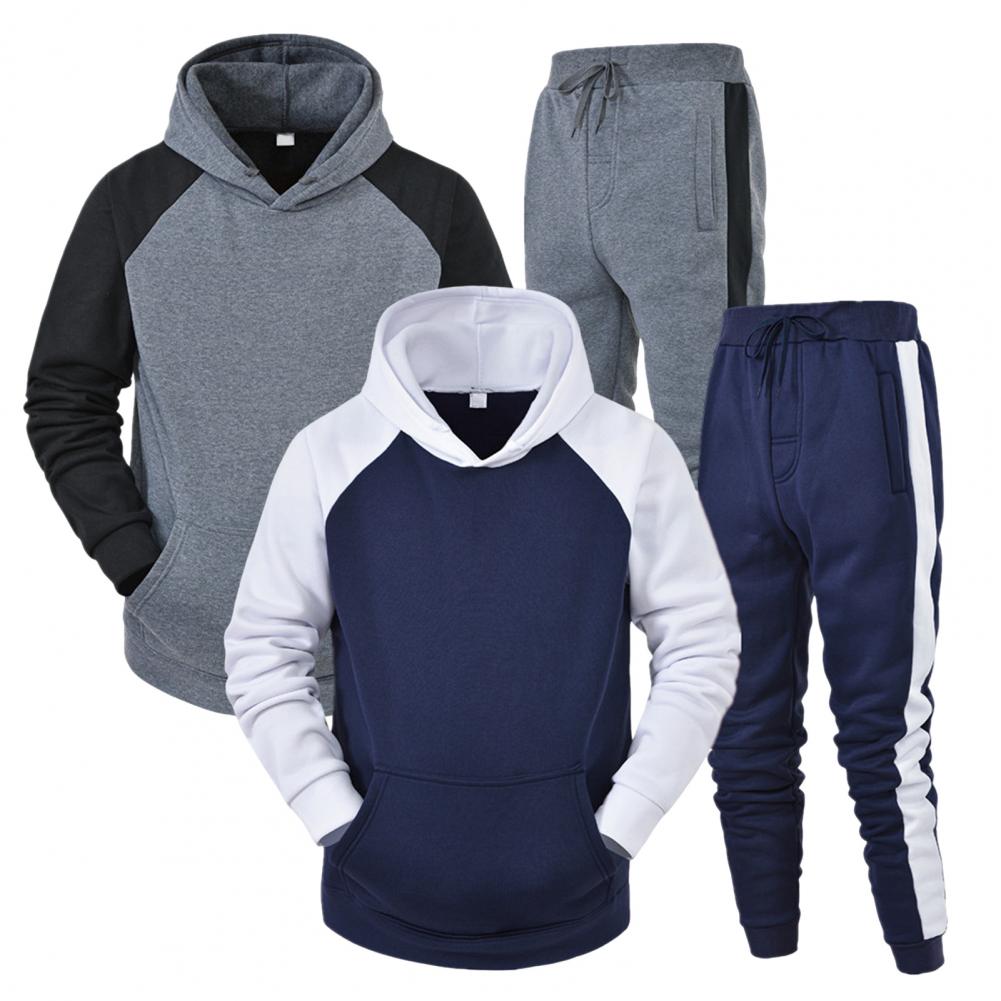 Sporty Outfit 2Pcs/Set Trendy Elastic Waistband Pockets Hooded