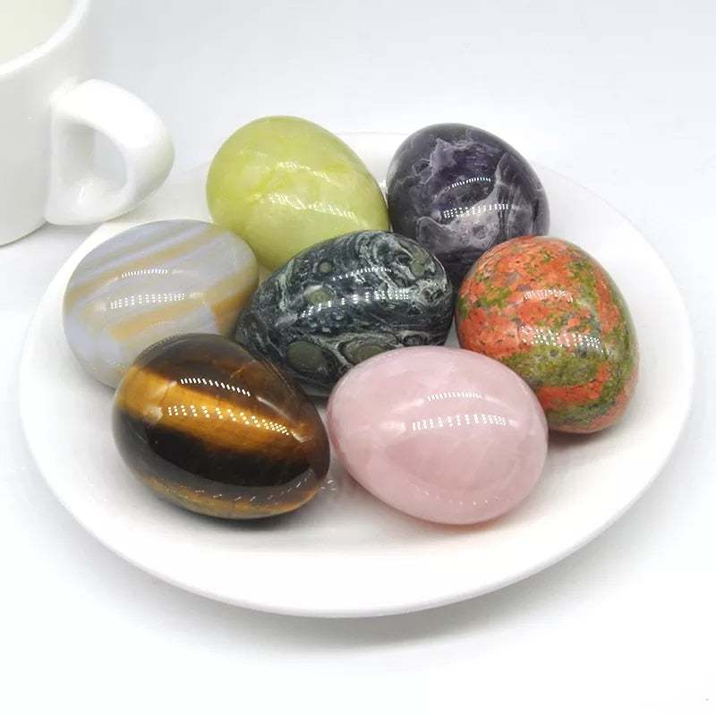 Egg Shaped Stones Natural Gemstone Hand Polished Craft Gifts
