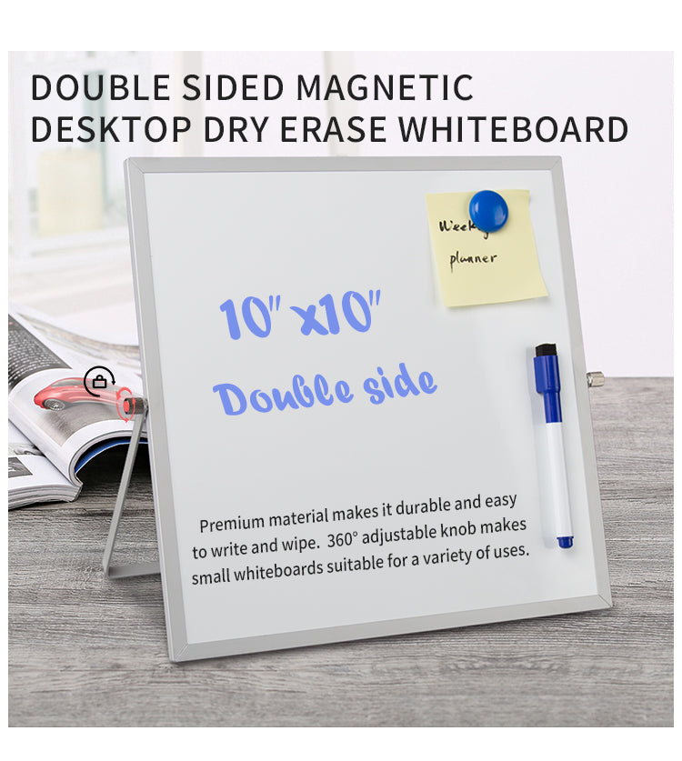 M22 Double Sided Magnetic Desktop Dry Erase Stand Whiteboard