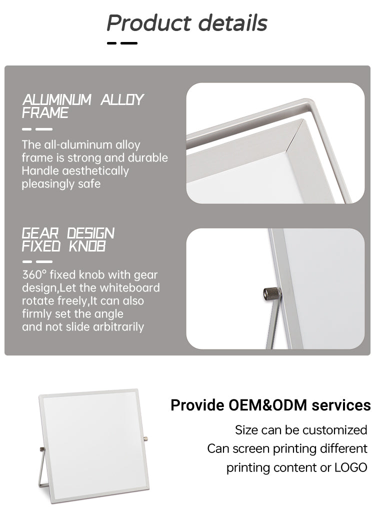 M22 Double Sided Magnetic Desktop Dry Erase Stand Whiteboard