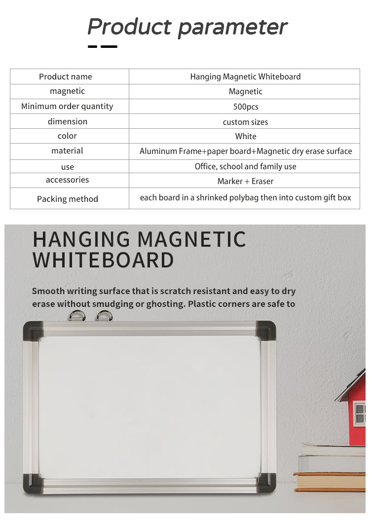 Magnetic Aluminium Frames wall mounted dry erase Whiteboards