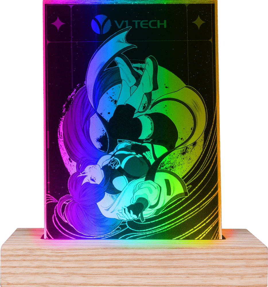 V1 Tech RGB Desk Art Stand Vertical