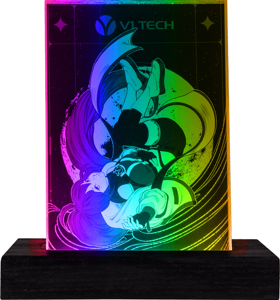 V1 Tech RGB Desk Art Stand Vertical