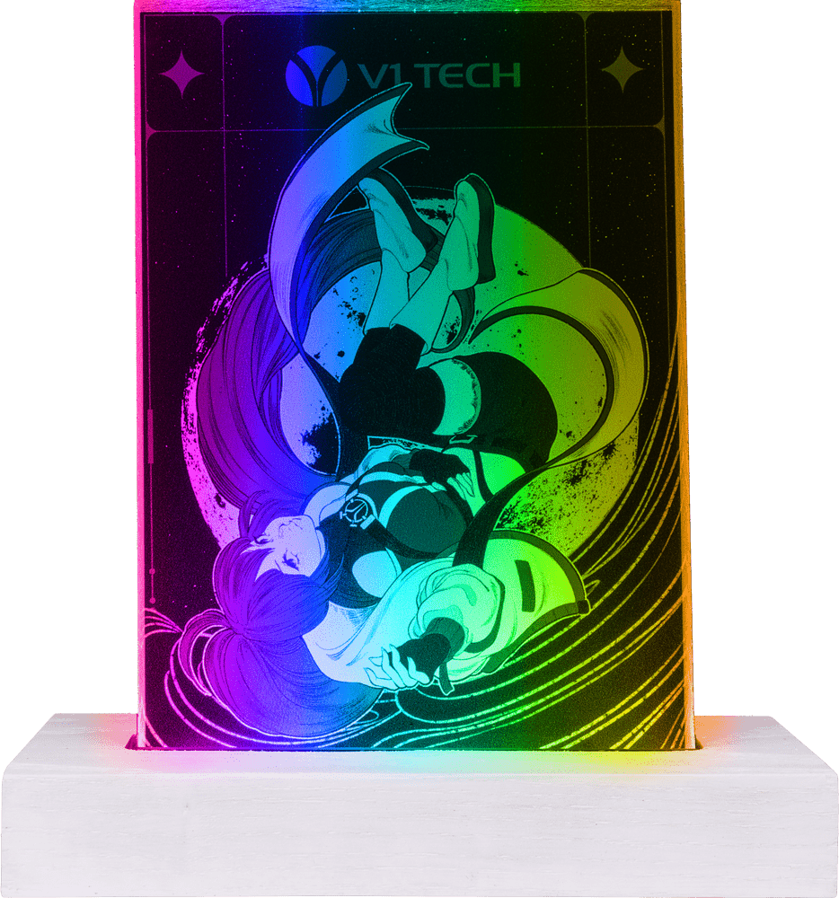 V1 Tech RGB Desk Art Stand Vertical