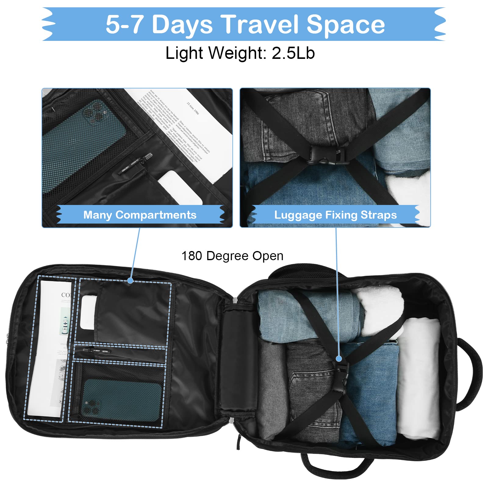 Travel Backpack Large 40 Liter Airline Approved Business Backpack Men ...