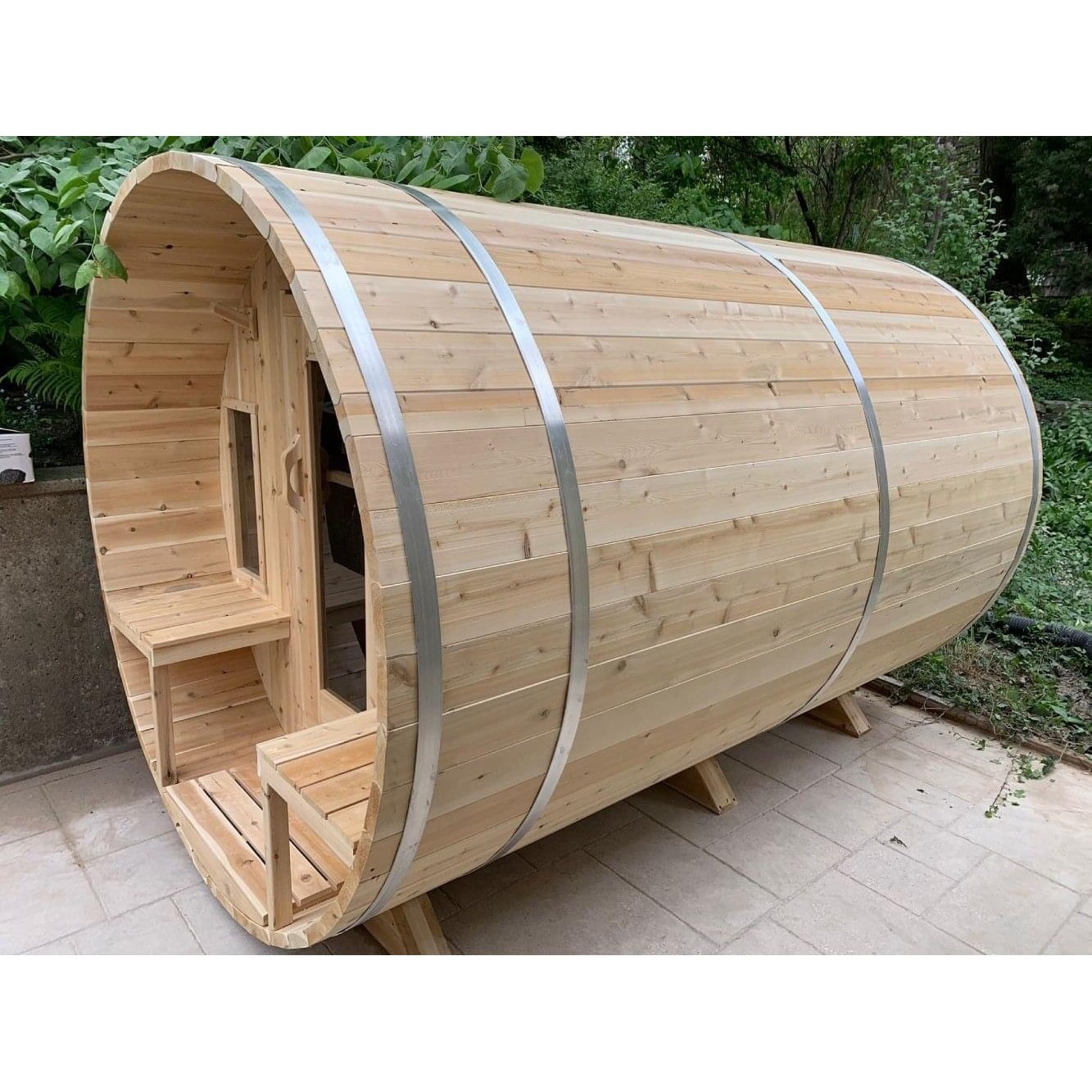 Canadian Timber Tranquility 2-6 Person Barrel Sauna - CTC2345W