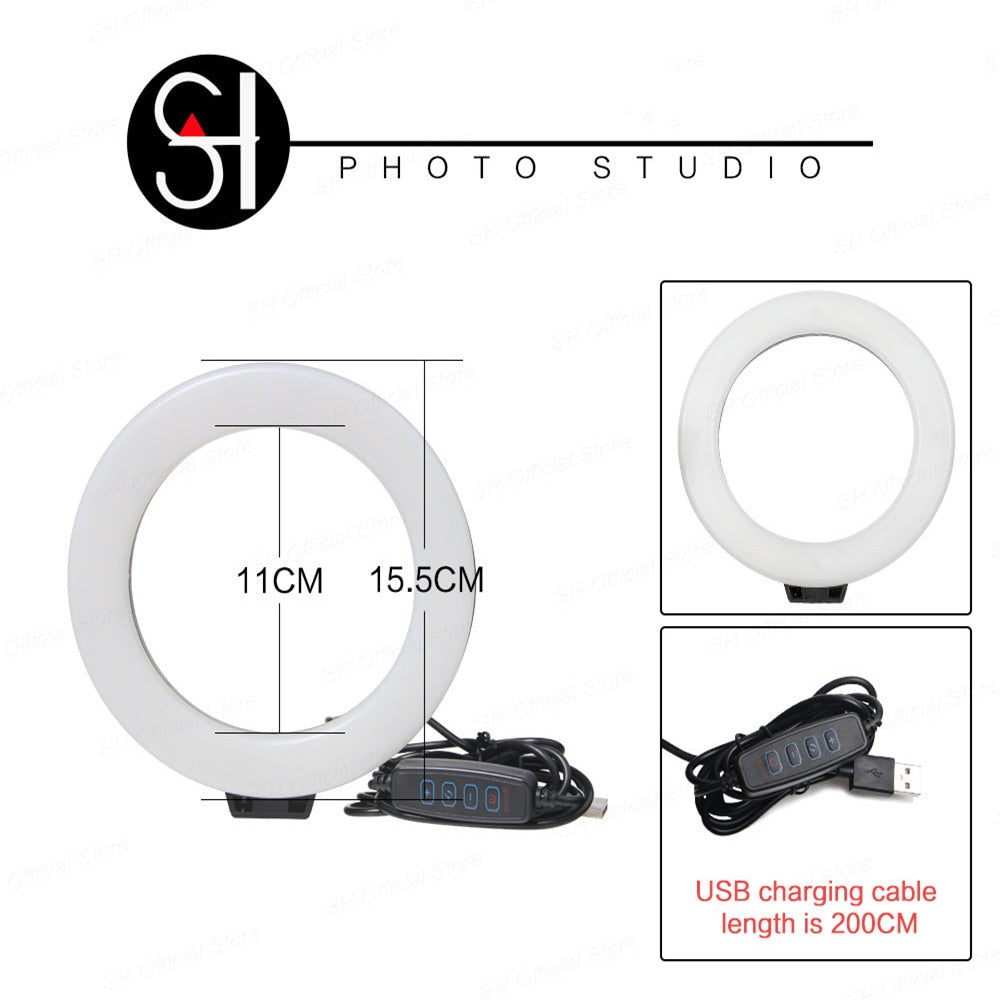 Adjustable USB Ring Light for Live Streaming and Video Recording