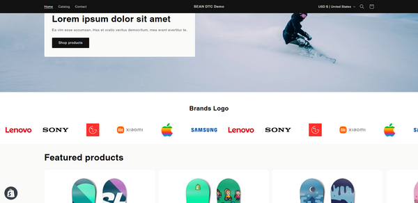 Shopify Section Sample