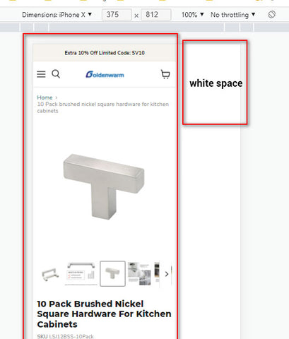 White Space on Shopify Mobile At Right Side Of The Homepage