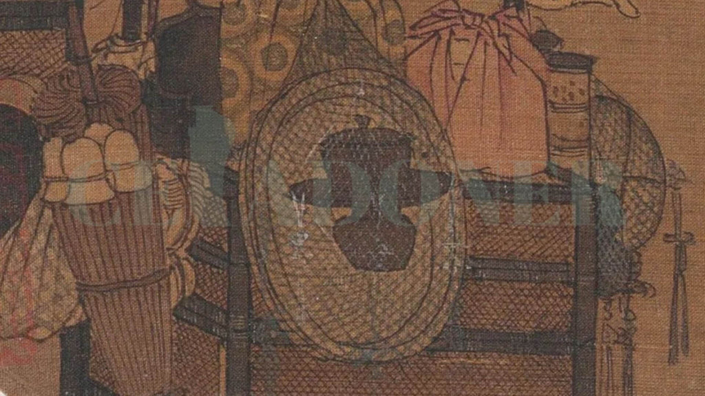 "Partial View of the 'Playful Skeletons' Painting"