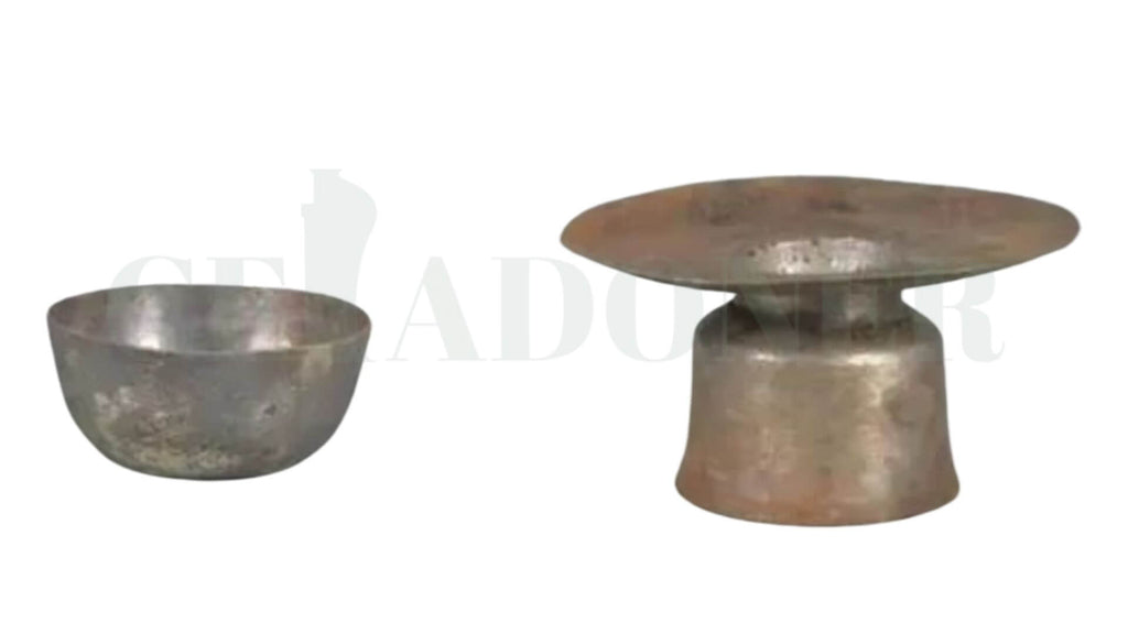 Set of Three Silver Silo Drums, Silver Spittoons, and Silver Basins Unearthed from a Southern Song Dynasty Tomb at Zhoutangqiao, Changzhou City, Dated to the Fifth Year of Jingding Era (1264)