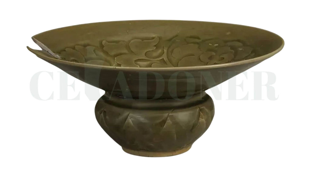 "Yaozhou Kiln Incised Floral Spittoon and Covered Basin Unearthed from the Lü Family Tomb"