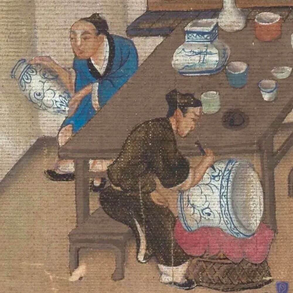 Part of Wang Zhicheng's "Tao Ye Picture Volume" in Qing Dynasty