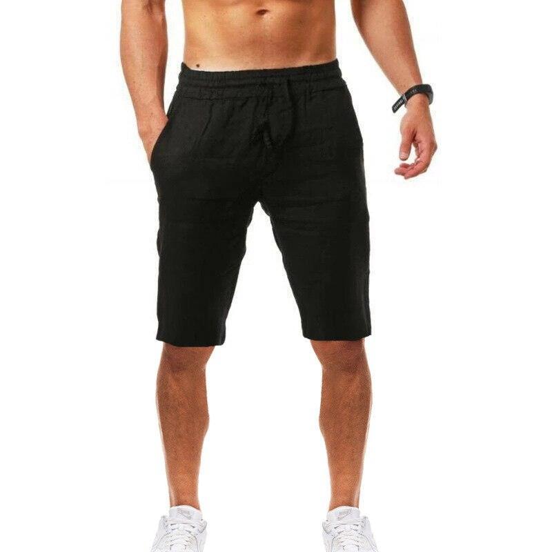 2022 New High Quality Summer Men's Breathable Casual Sports Cotton and Linen Comfortable Fashion Beach Shorts Jogging Pants Male