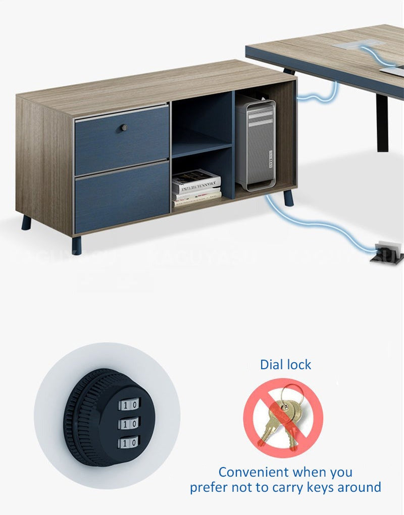 Boss Desk With Side Cabinet