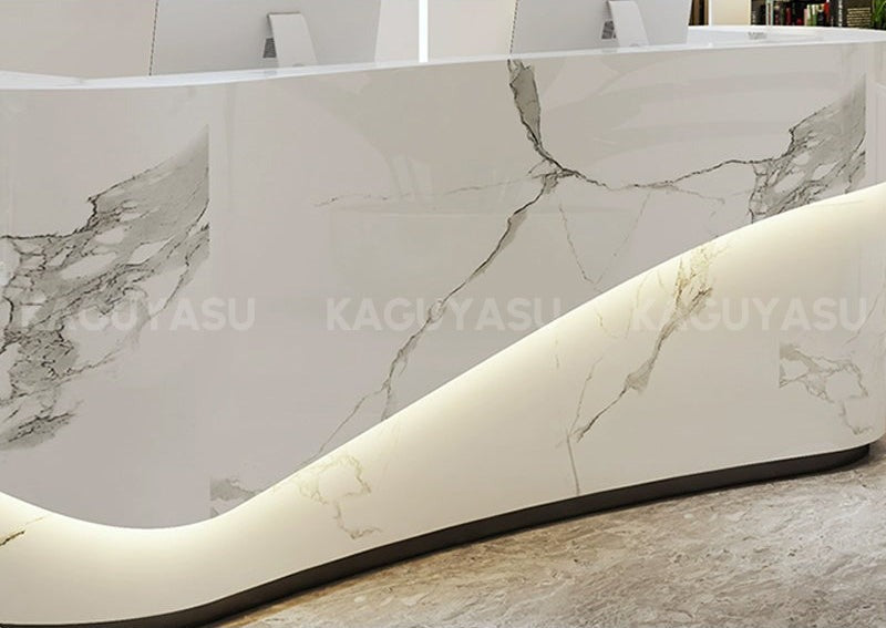 Reception Desk with Multiple Cabinets