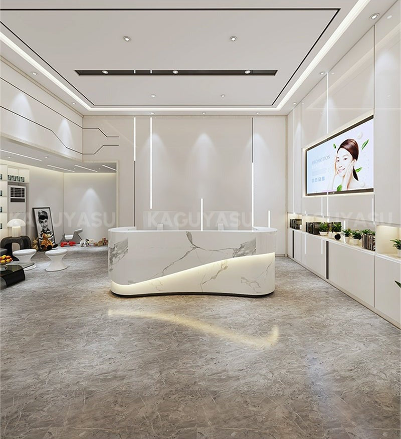 Reception Desk with Multiple Cabinets