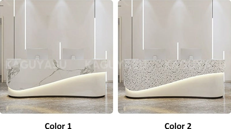 Reception Desk with Multiple Cabinets