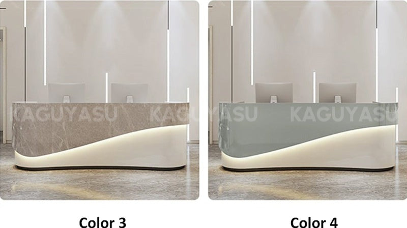 Reception Desk with Multiple Cabinets