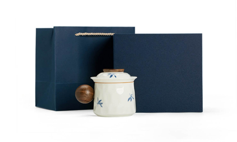 Hand-painted Butterfly Orchid Tea Dividing Cup