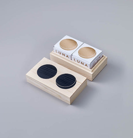 Whisky glass in wooden box