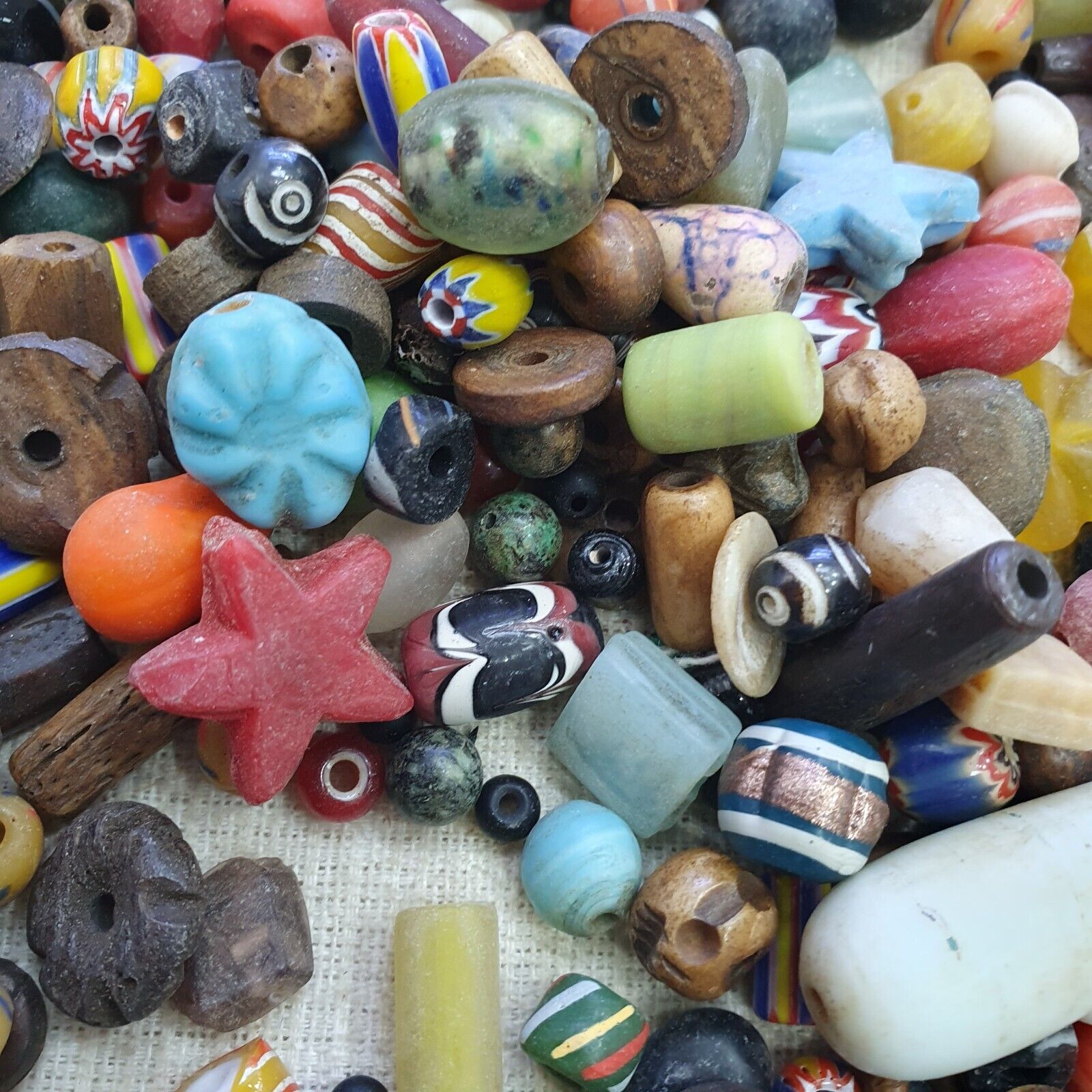 Antique Vintage Glass Beads lot For Collectors Jewelry Makers 260grams